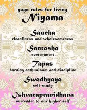 The Niyamas, rules of yoga